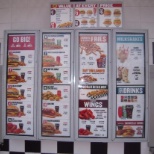 A picture of Checker’s menu board