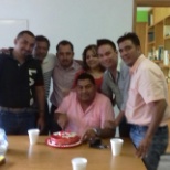 CELEBRANDO EL CUMPLEAÑOS DEL GERENTE