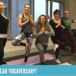 Some of our team celebrating 1 year of yoga!