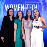 Celebrating our win at the Women in Tech awards 